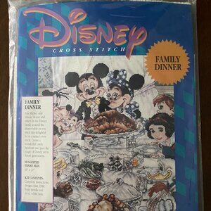 Mickey " Family Dinner " Counted Cross Stitch Kit